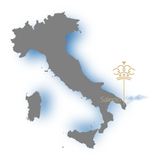 Salento region map