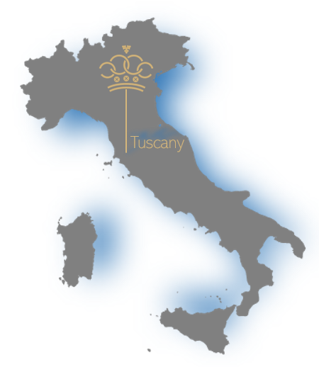 Tuscany region map