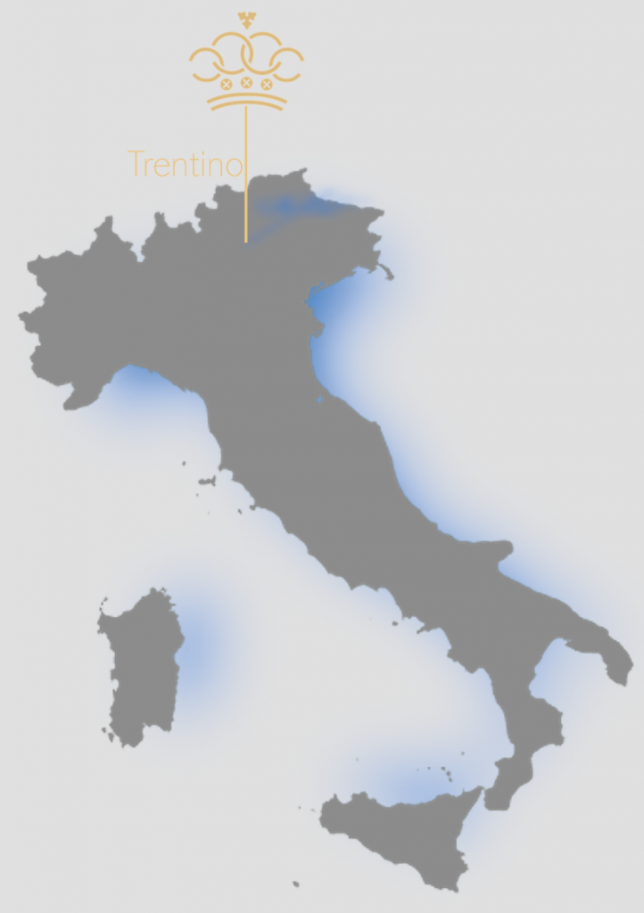 Trentino region map