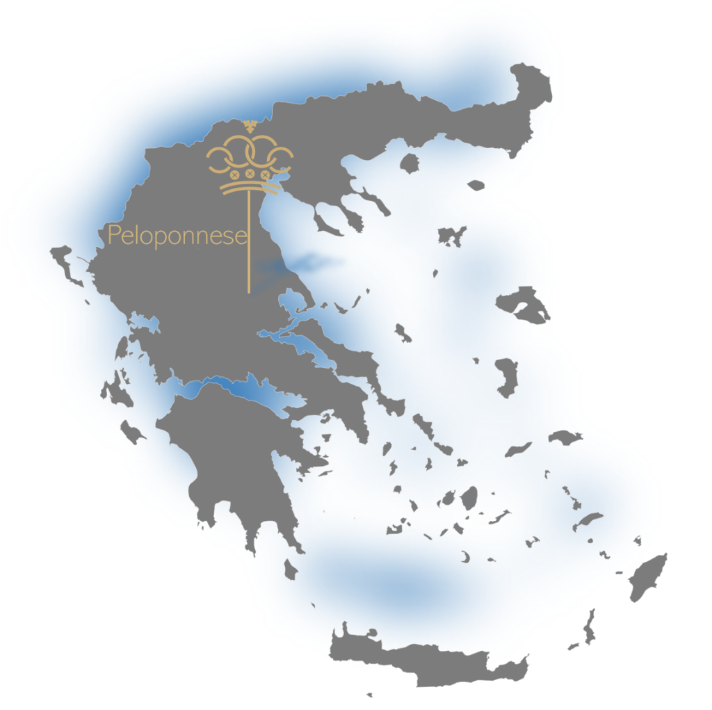 Peloponnese region map