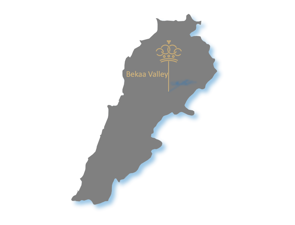 Bekaa Valley region map