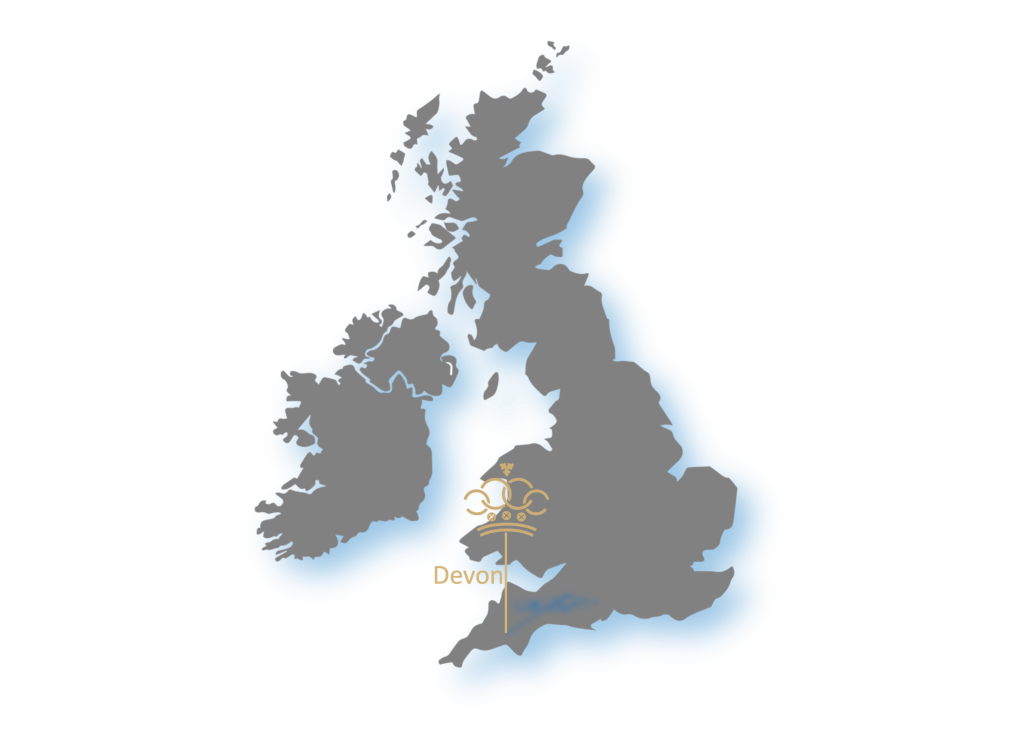 Devon region map