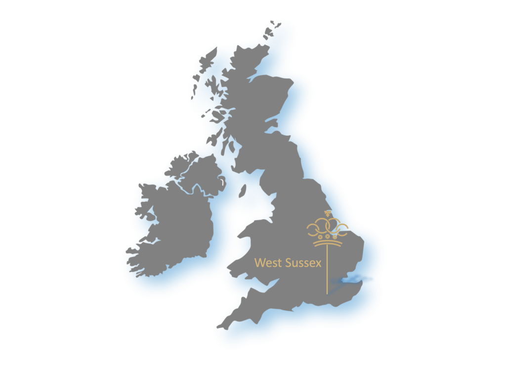 West Sussex region map